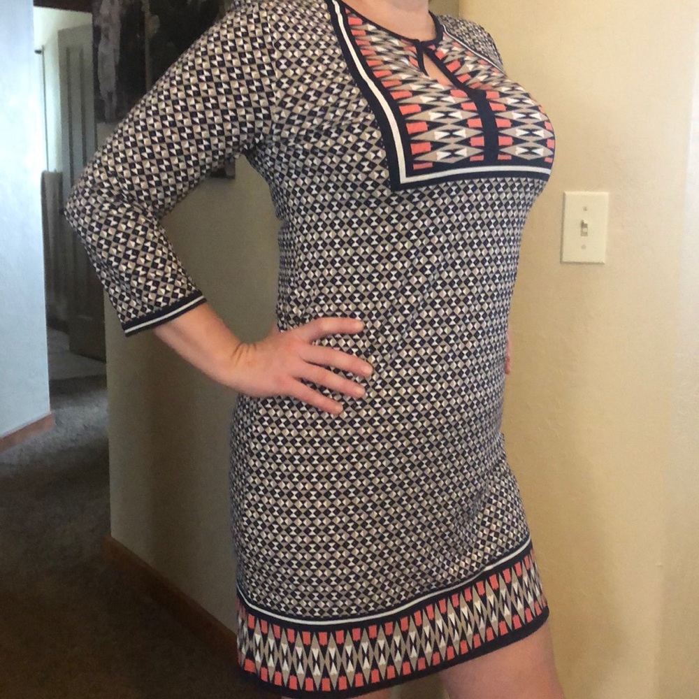 Max studio tunic geometric print dress
